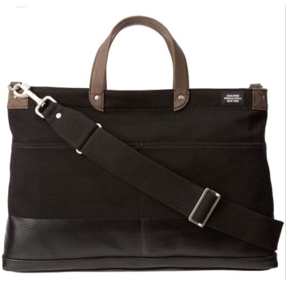 JACK SPADE Dipped Canvas York Briefcase Messenger Bag Distressed Hipster School - Picture 1 of 11